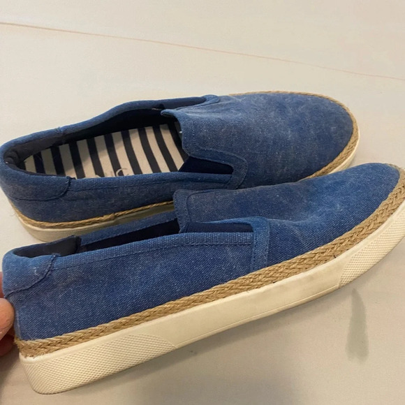 Vionic Sunny Rae Slip-on Nautical Espadrille Blue VS225-1 Womens Size 6M EUC - Picture 1 of 7